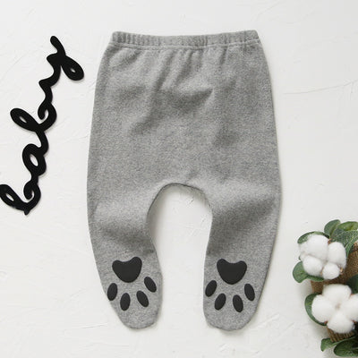 Baby Feet Covered Pants w Foot Prints - 0616 - Little Kooma