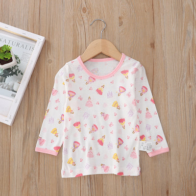 Baby Kid Girls Long Sleeve T-shirt Pants Pajamas Princess 3 Pack - Little Kooma