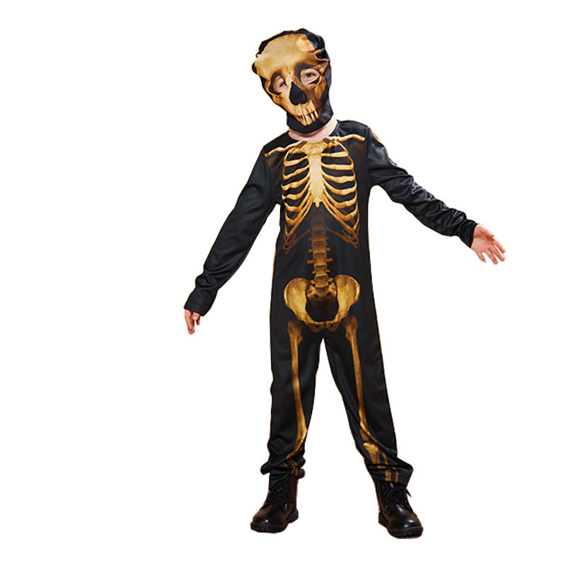 Kids Halloween Costume Golden Skeleton FT22553 - Little Kooma