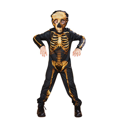 Kids Halloween Costume Golden Skeleton FT22553 - Little Kooma