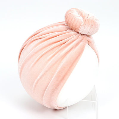 Baby Girl's Velour Turban Hat w Donut - 0816 - Little Kooma