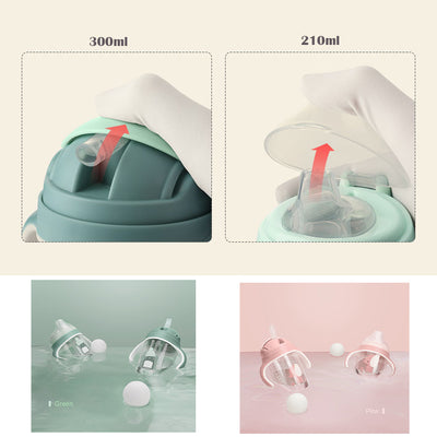 Babycare Baby Sippy Cups Training Cup Water Drinking Bottle Straw Cup 210ml 300ml - Little Kooma