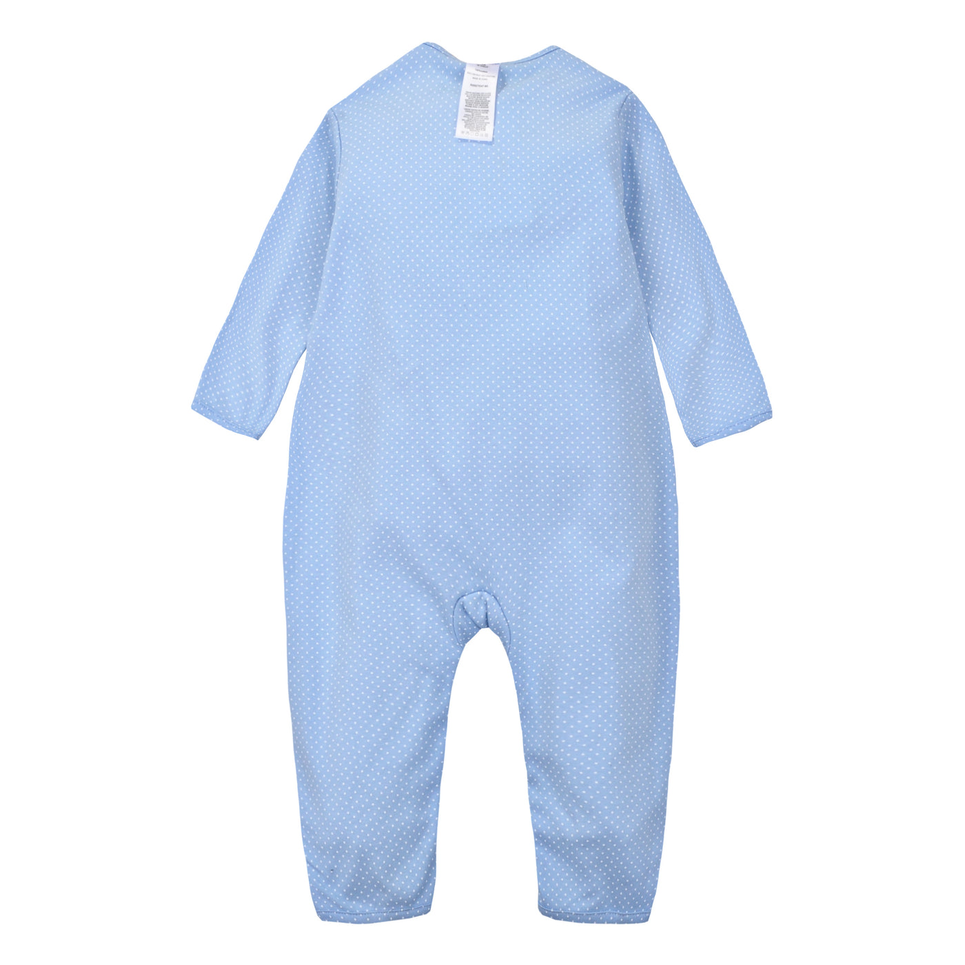 Baby Blue w White Dots Little Puppy Jumpsuit All In One - Little Kooma