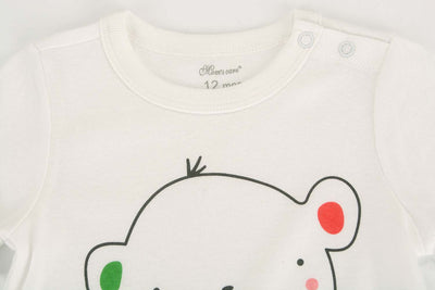 Baby Cheeky Monkey White Jumpsuit All In One - Little Kooma