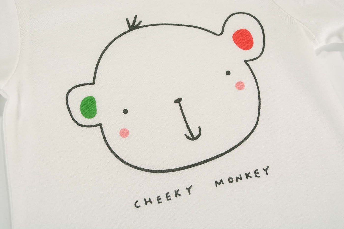 Baby Cheeky Monkey White Jumpsuit All In One - Little Kooma