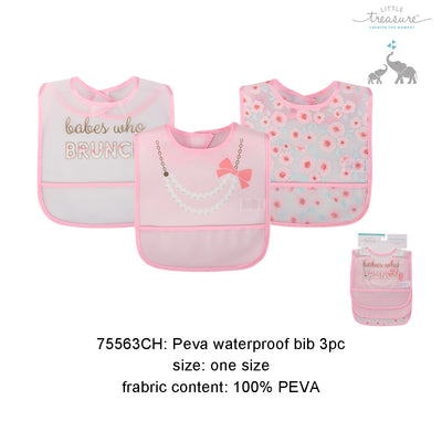 Luvable Friends Peva Waterproof Bibs 3 Pcs Pack - Little Kooma