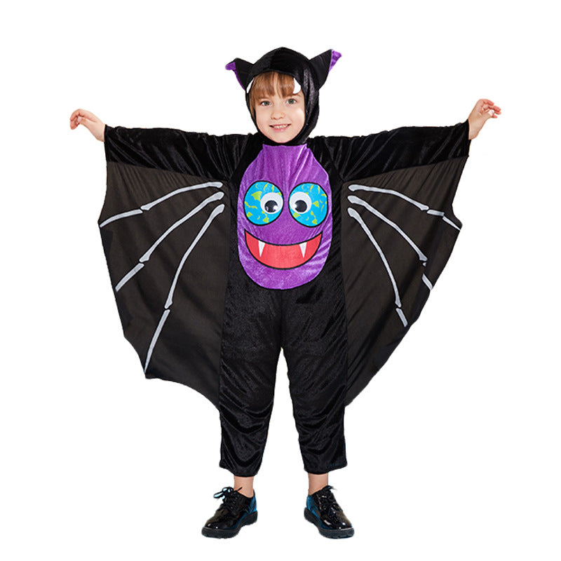 Kids Halloween Costume Purple Face Bat Cosplay FT22543 - Little Kooma