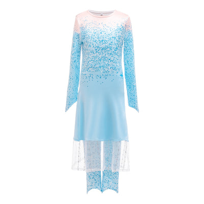 Elsa Dress w Cape n Coat Dress Frozen 2 Costume - Little Kooma