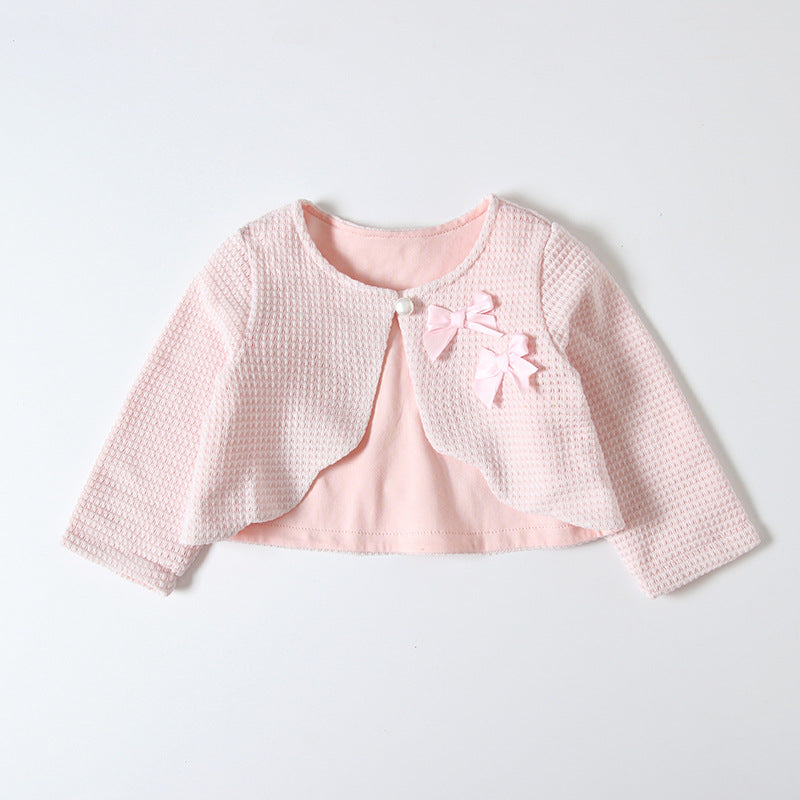 Baby Girl's Double Bowtie Shawl Cape - 0524 - Little Kooma