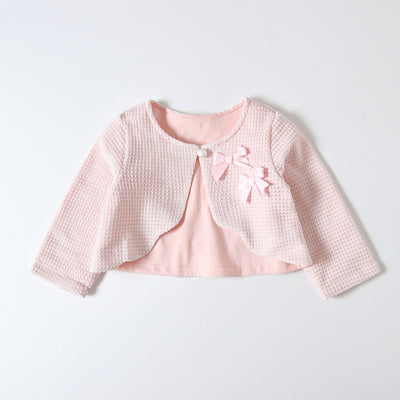 Baby Girl's Double Bowtie Shawl Cape - 0524 - Little Kooma