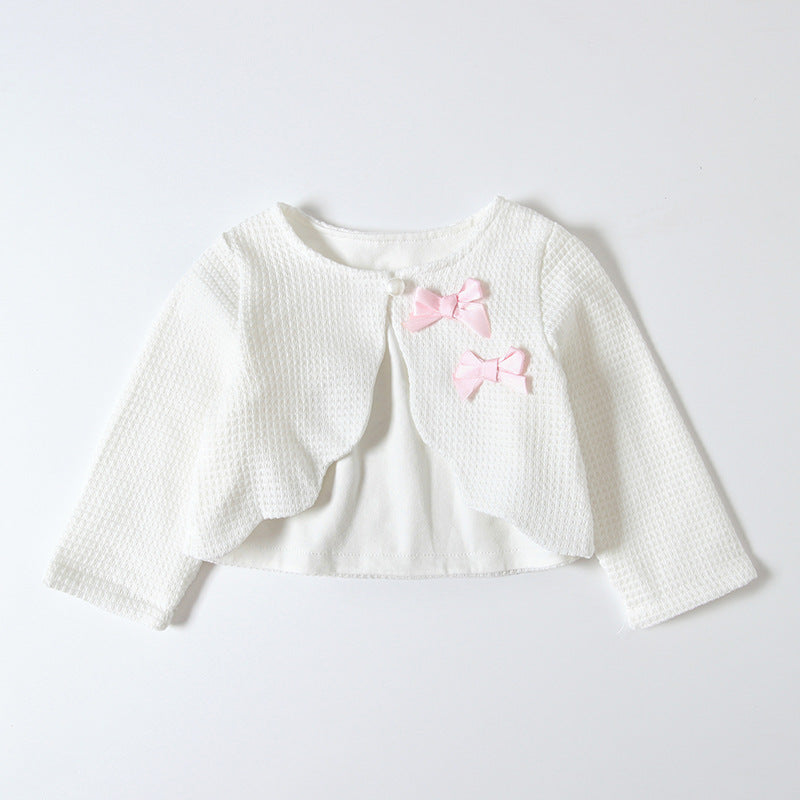 Baby Girl's Double Bowtie Shawl Cape - 0524 - Little Kooma