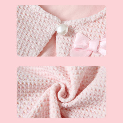 Baby Girl's Double Bowtie Shawl Cape - 0524 - Little Kooma