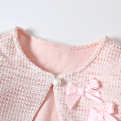 Baby Girl's Double Bowtie Shawl Cape - 0524 - Little Kooma