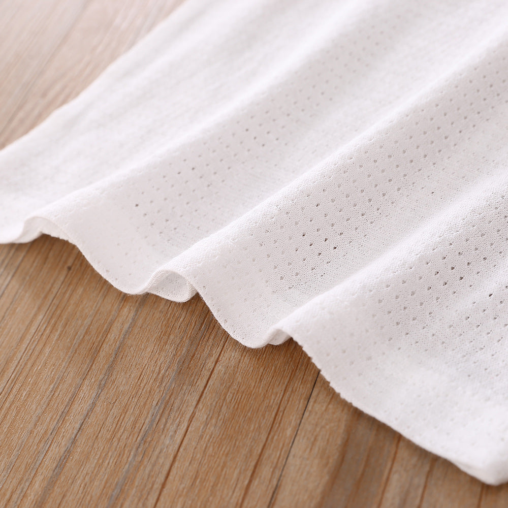Baby Kid Girls Net Cotton Plain White Camisole Vest 2 Pack - Little Kooma