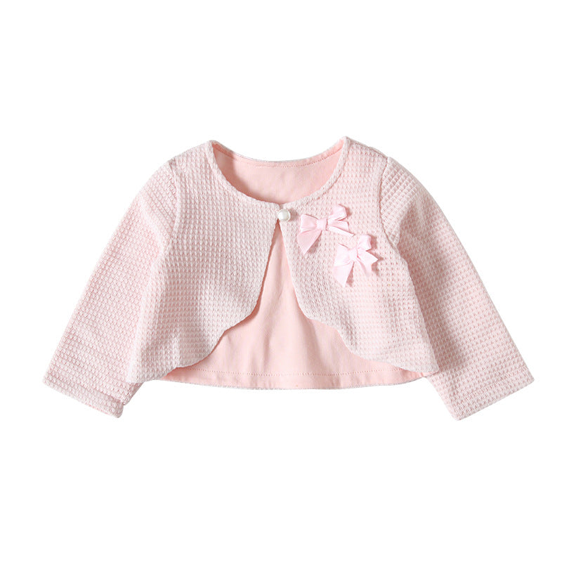 Baby Girl's Double Bowtie Shawl Cape - 0524 - Little Kooma