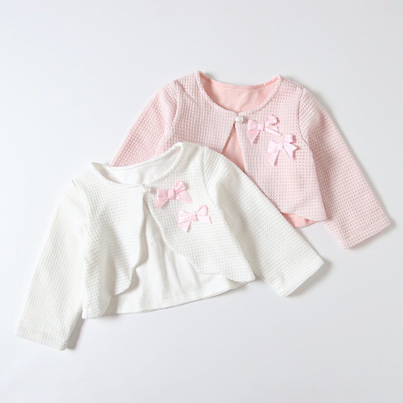 Baby Girl's Double Bowtie Shawl Cape - 0524 - Little Kooma