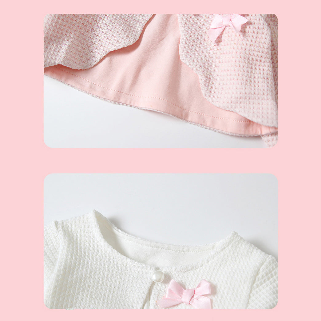 Baby Girl's Double Bowtie Shawl Cape - 0524 - Little Kooma