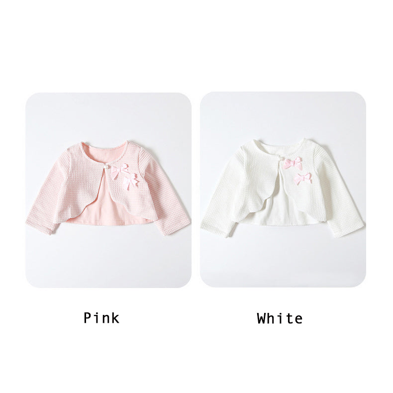 Baby Girl's Double Bowtie Shawl Cape - 0524 - Little Kooma
