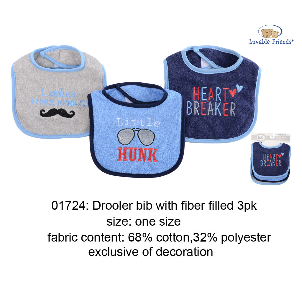 Hudson Baby Towel Bibs 3 Pcs Pack - Little Kooma