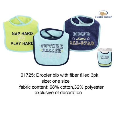 Hudson Baby Towel Bibs 3 Pcs Pack - Little Kooma