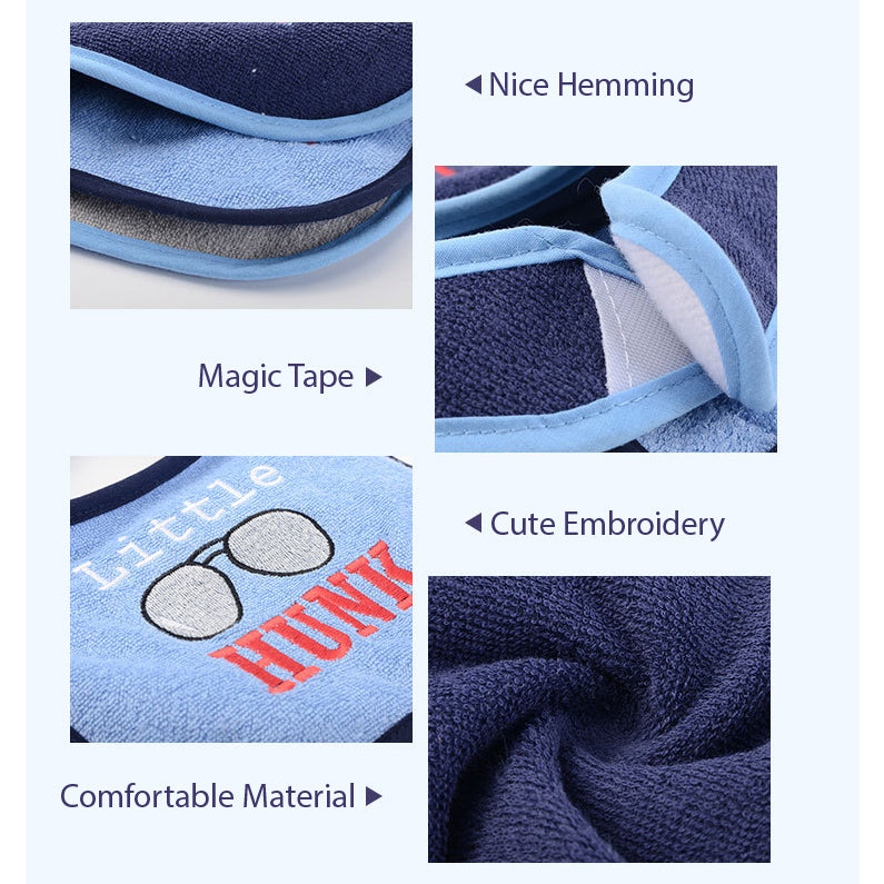 Hudson Baby Towel Bibs 3 Pcs Pack - Little Kooma