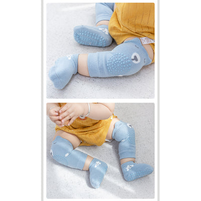 Baby Toddler Crawler Boy Girl Cartoon Anti-slip Knee Protecting Socks Ankle Socks - Little Kooma