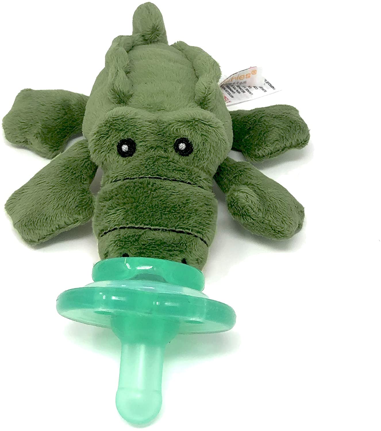 Nookums Paci-Plushies Buddies - Alligator Pacifier Holder - Plush Toy Includes Detachable Pacifier - Little Kooma