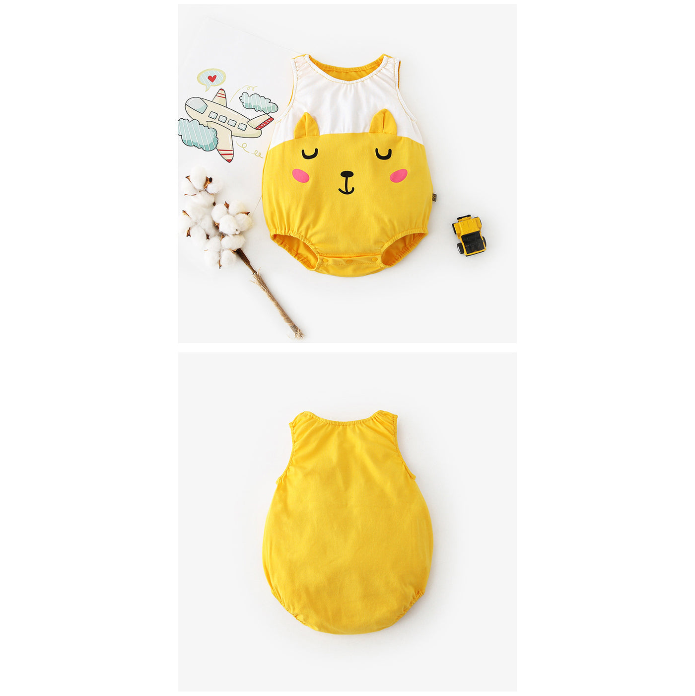 Baby Bunny Bear Sleevess Bodysuit - Little Kooma