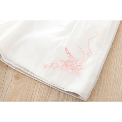 [KG16] Kids Girls Cheongsam 2 Piece Set Top n Voile Shorts CNY Chinese New Year Outfit - Little Kooma