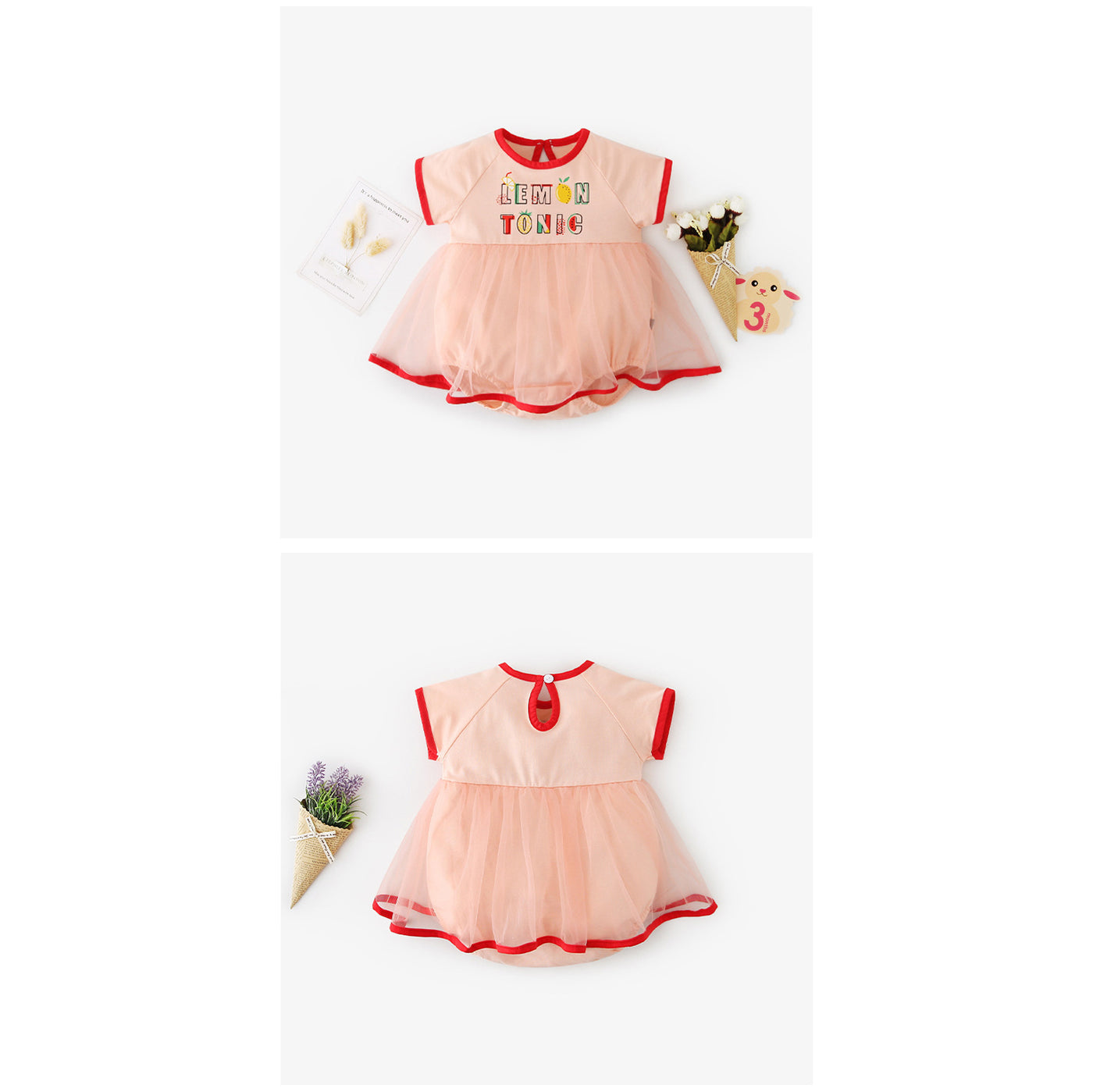 Baby Girl Lemon Tonic Bodysuit Dress Voile Skirt - Little Kooma