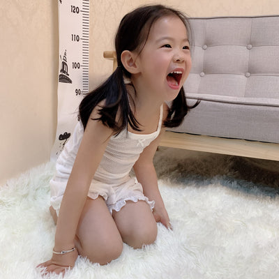 Baby Kid Girls Net Cotton Plain White Camisole Vest 2 Pack - Little Kooma