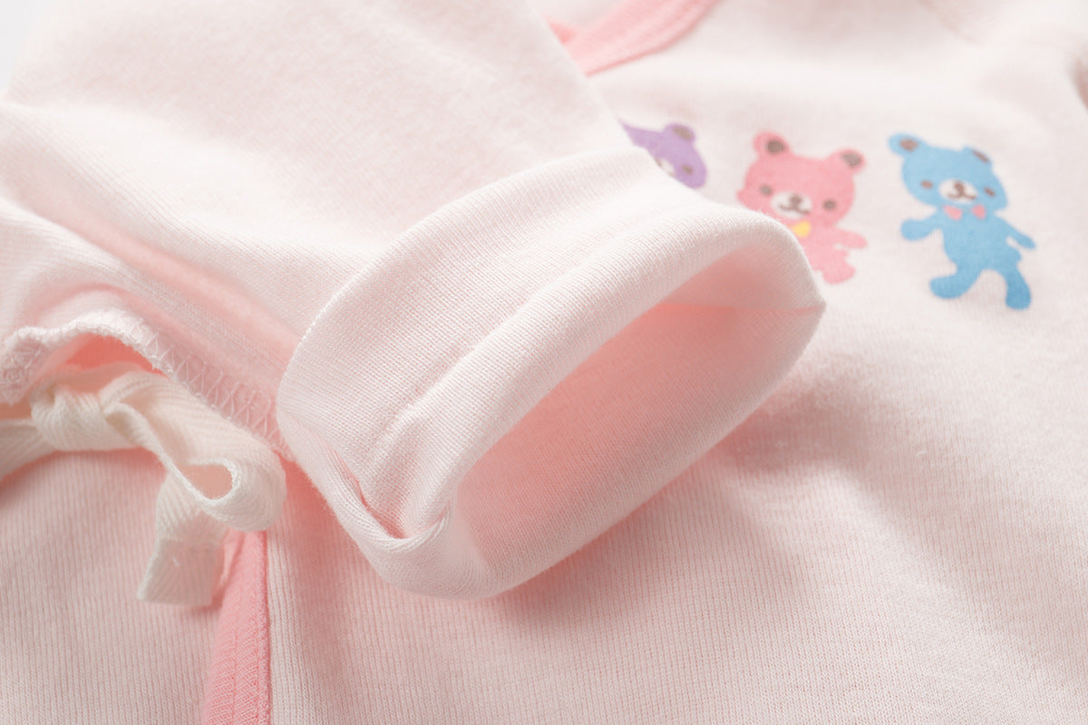 New Born Baby Bear Short Kimono Top Tie-side Shirt 3 Pack - Little Kooma