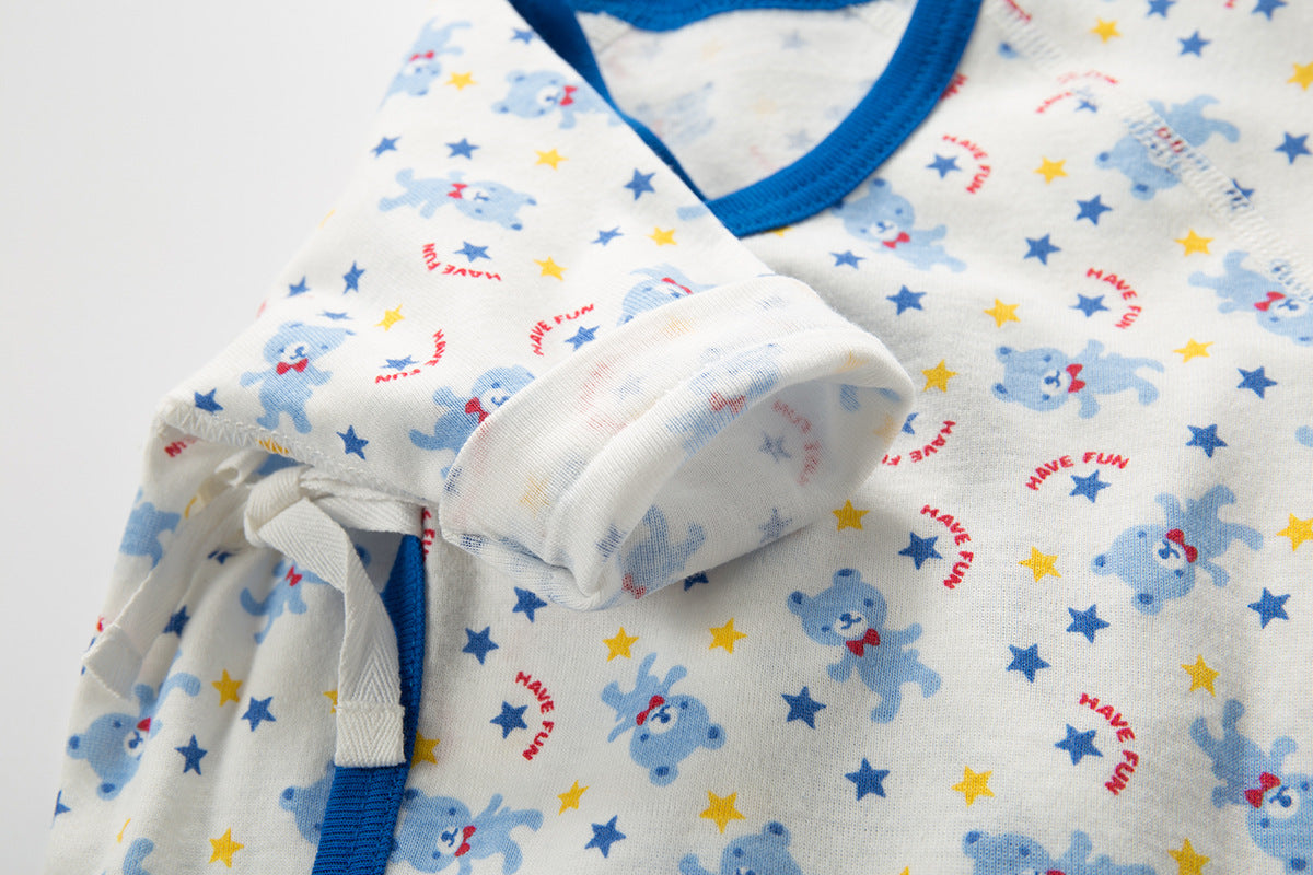 New Born Baby Bear Short Kimono Top Tie-side Shirt 3 Pack - Little Kooma