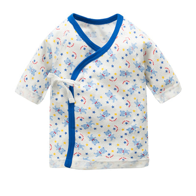 New Born Baby Bear Short Kimono Top Tie-side Shirt 3 Pack - Little Kooma