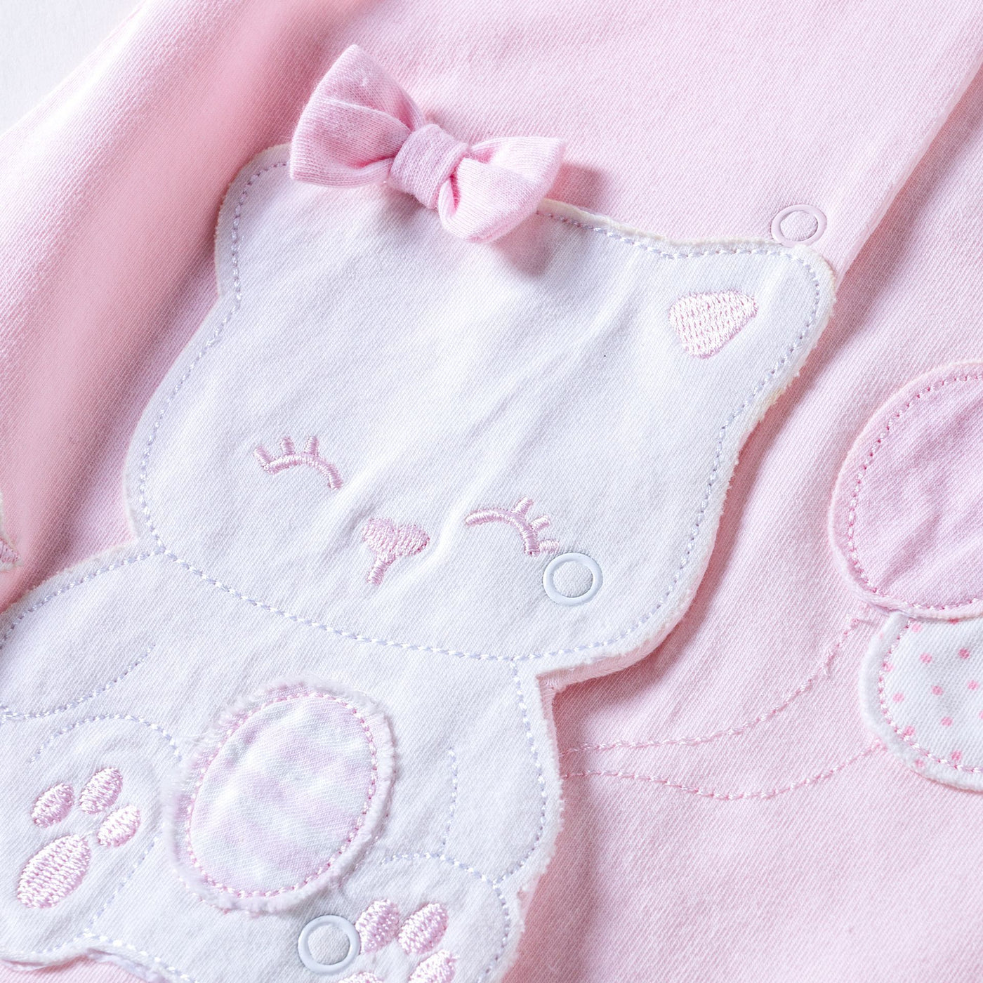 Baby Girl Pink Romper w Cat Bird Balloon - Little Kooma
