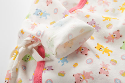 New Born Baby Bear Short Kimono Top Tie-side Shirt 3 Pack - Little Kooma