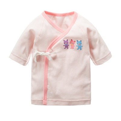 New Born Baby Bear Short Kimono Top Tie-side Shirt 3 Pack - Little Kooma
