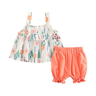 Baby Girl Floral Camisole n Shorts Set - Little Kooma