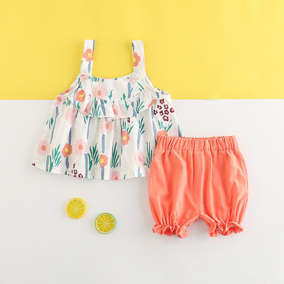 Baby Girl Floral Camisole n Shorts Set - Little Kooma