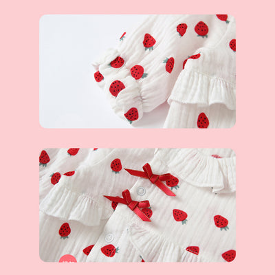 Baby Girl Collar Strawberry All In One - 0524 - Little Kooma