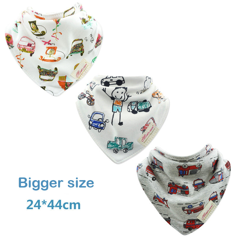 Baby Boy Cotton Towel Bibs 3 Piece Pack - 0719 - Little Kooma