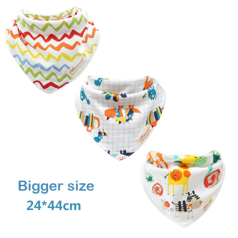 Baby Boy Cotton Towel Bibs 3 Piece Pack - 0719 - Little Kooma