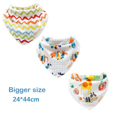 Baby Boy Cotton Towel Bibs 3 Piece Pack - 0719 - Little Kooma