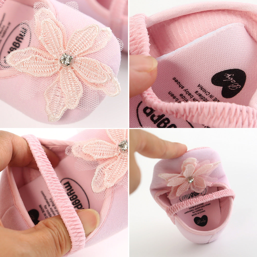 Baby Girl Flower Flats n Headwrap Set - 0912 - Little Kooma