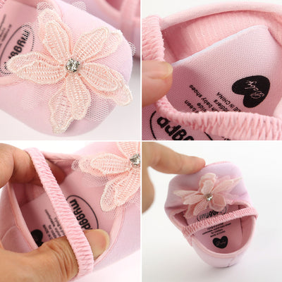 Baby Girl Flower Flats n Headwrap Set - 0912 - Little Kooma