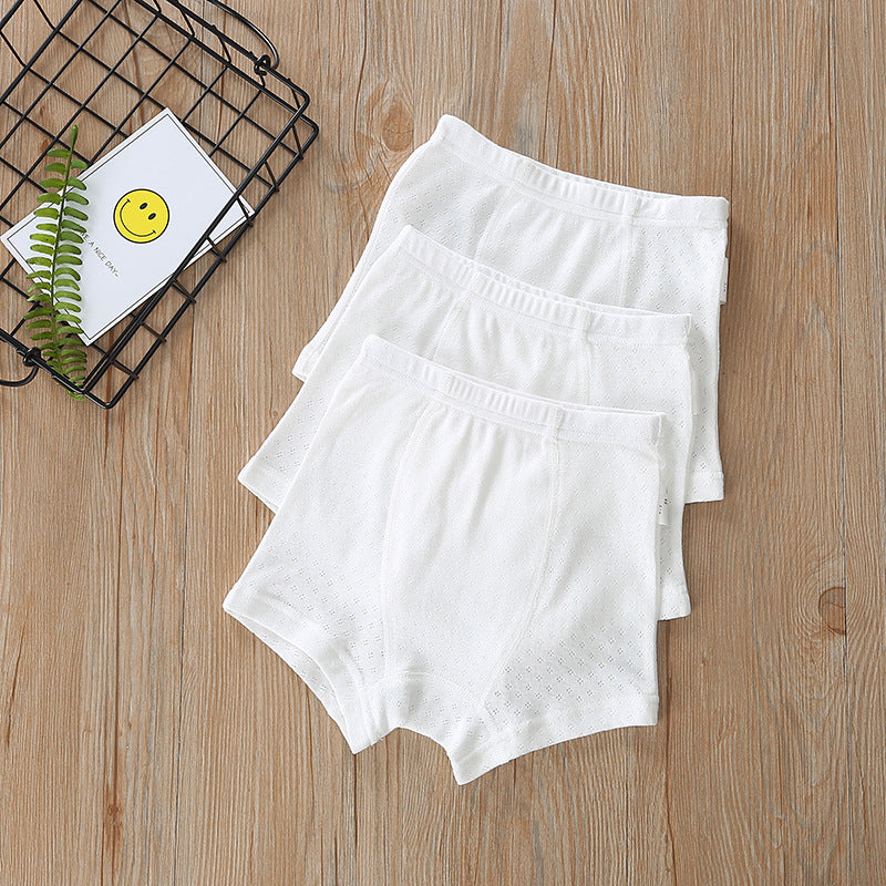 Baby Kid Girls Net Cotton Plain White Trunk Boxer Brief Underwear 2 Pack - Little Kooma