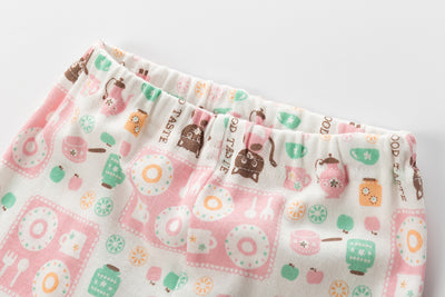 Baby Kid Girls Long Sleeve T-shirt Pants Pajamas Cats 3 Pack - Little Kooma