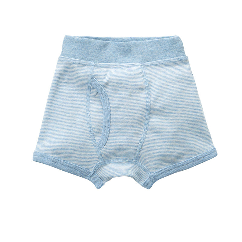 Baby Kid Boys Trunk Boxer Brief Underwear Blue Grey Stripes 3 Pack - Little Kooma