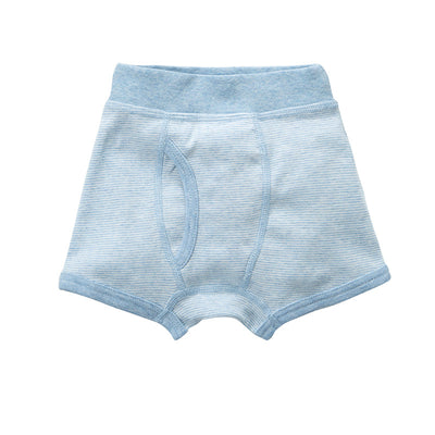 Baby Kid Boys Trunk Boxer Brief Underwear Blue Grey Stripes 3 Pack - Little Kooma