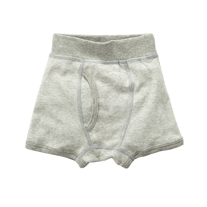 Baby Kid Boys Trunk Boxer Brief Underwear Blue Grey Stripes 3 Pack - Little Kooma